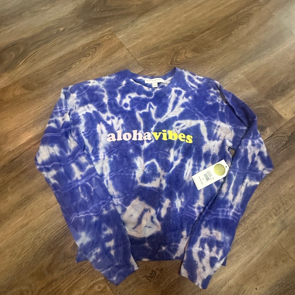 Spiritual Gangster Tie-Dye Aloha Vibes Sweatshirt